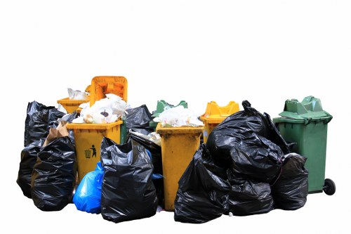 Household waste being sorted for recycling